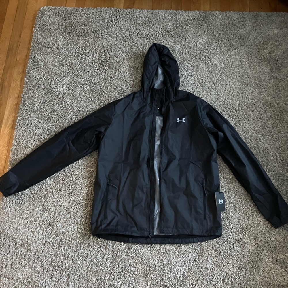 Under Armour Men's Black Rain Jacket